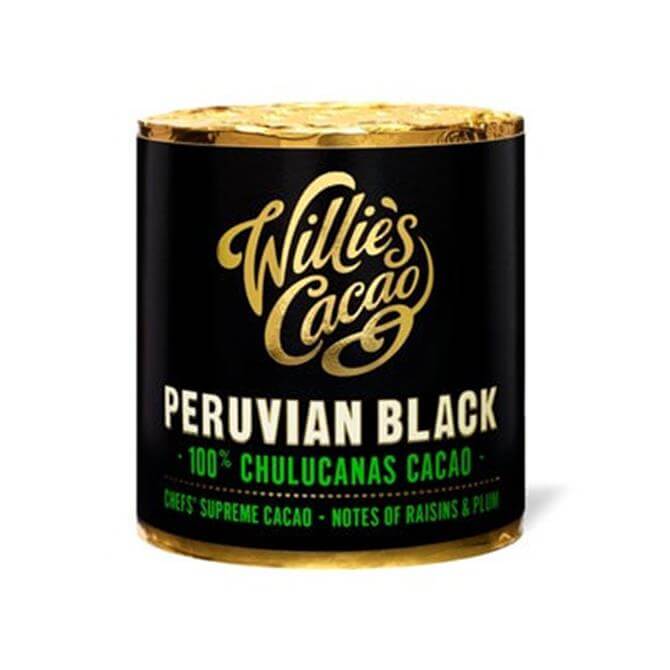 Willies Cacao - Peruvian Black Chulucanas Superior 100% Cocoa Cooking Chocolate 180g